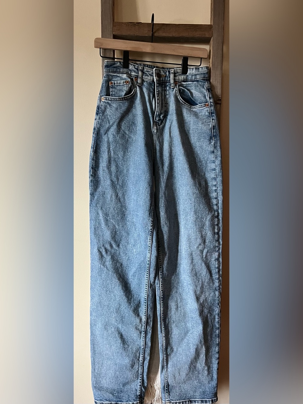 Motel rocks Parallel Jeans, a low-rise, straight-leg style size xs